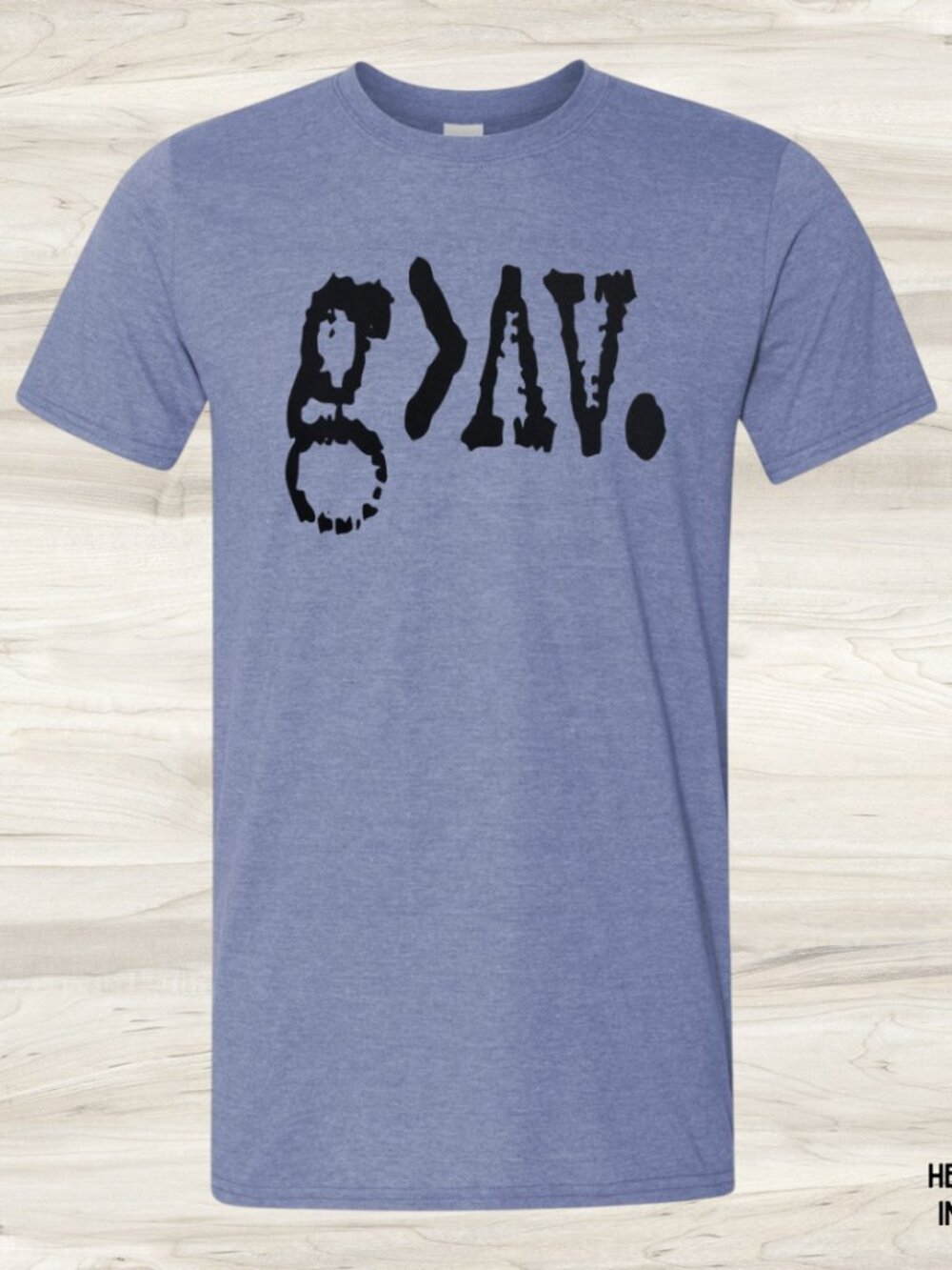 NWT Gildan God is Greater Unisex Graphic Tee Indigo Blue Size Large